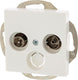Gira sy55 radio tv wandcontactdoos - inbouw - polarwit
