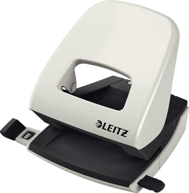 Leitz nexxt metalen bureau perforator - perforeert tot 30 vel - voor mappen en ringbanden - grijs