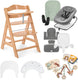 Hauck alpha start n grow set - kinderstoel startset - vanaf geboorte tot volwassen leeftijd - natural dark grey