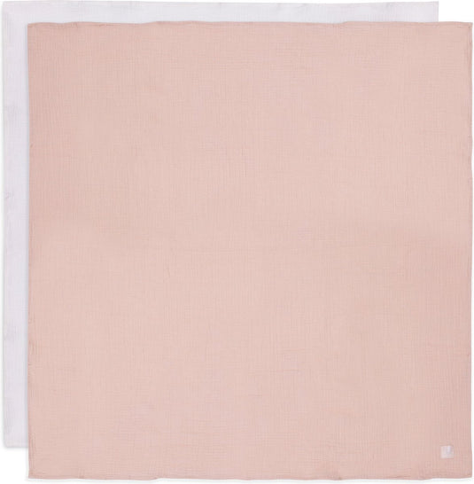 Jollein hydrofiele doek large - 115x115cm - wild rose ivory - 2pack