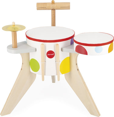 Janod - confetti - drumstel - voor kleine muzikanten