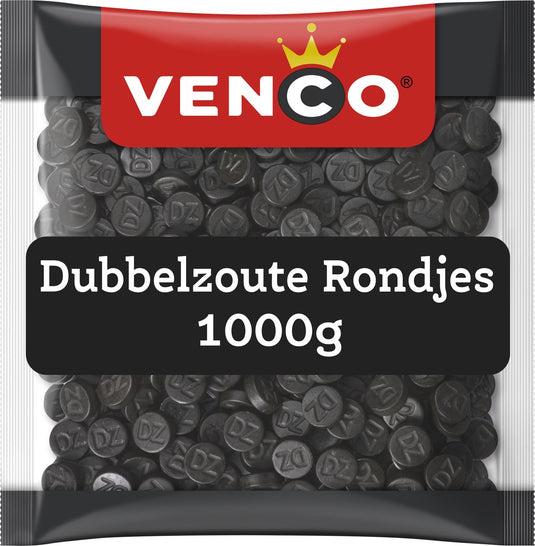 Venco dubbel zoute rondjes - zoute drop - 1000g