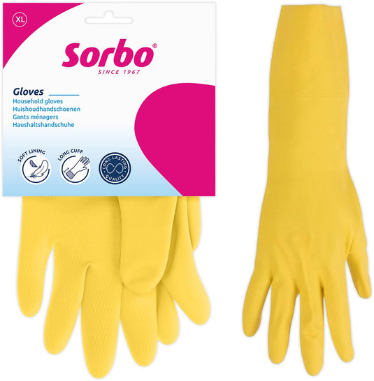 Sorbo huishoudhandschoenen strong xl - schoonmaakhandschoenen met antislip en extra lang manchet