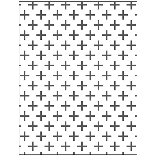 Embossing folder , kruizen, afm 11x14 cm, dikte 2 mm, 1 stuk