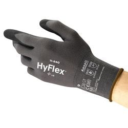 Pic werkhandschoenen ansell hyflex 11840r080-1p maat 8 zwart 12 paar