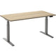 Zit-sta-bureau ceha ade2plme189q9006rew eiken wit melamine, metaal