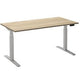 Zit-sta-bureau ceha ade2plhl189q9016rew eiken wit melamine, metaal
