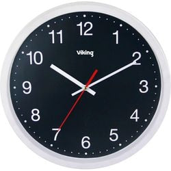 Wandklok viking rd3330w wit, zwart