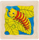 Goki puzzel: vlinder 20x20x1,5cm, 4 lagen, 44-delig, hout, 3+