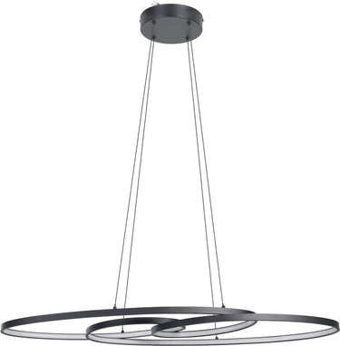 Eglo gianella hanglamp - led - aluminium|staal|kunststof - zwart|wit