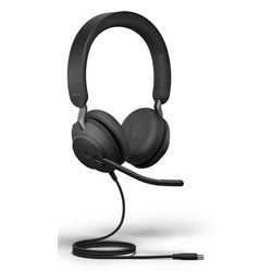 Jabra evolve2 40 se on-ear headset (zwart)