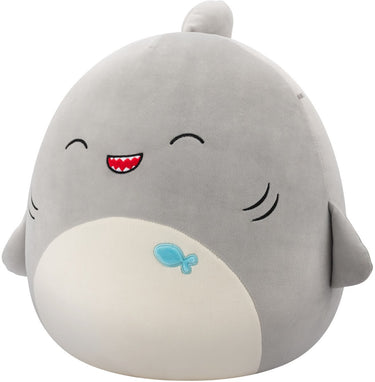 Squishmallows - gordon - grey shark w happy eyes - 40cm pluche
