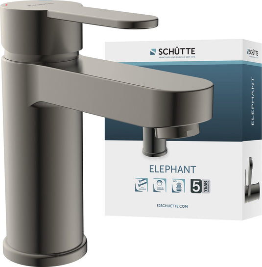 Schütte elephant wastafelkraan - mengkraan - met waste - grafiet mat