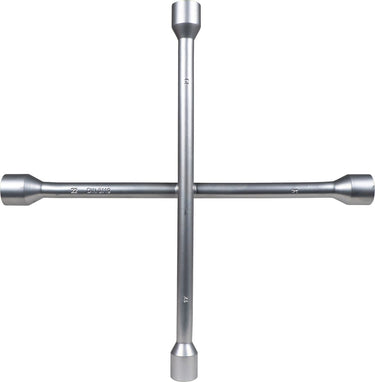Carpoint kruissleutel – 17 19 21 22 mm – volledig staal – 35 x 35 cm – ideaal voor bandenwissel – sterk betrouwbaar