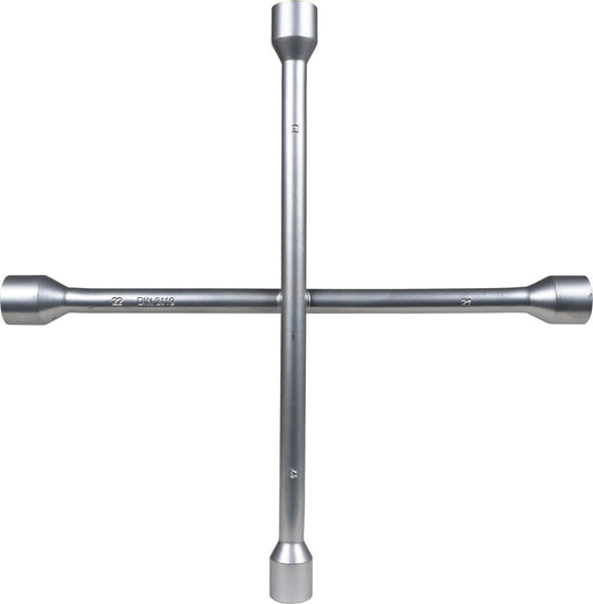 Carpoint kruissleutel – 17 19 21 22 mm – volledig staal – 35 x 35 cm – ideaal voor bandenwissel – sterk betrouwbaar