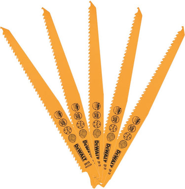 Dewalt accessoires reciprozaagblad bim 228x3,6-5,1mm hout met spijkers, snel - dt2349-qz
