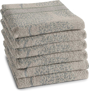 Ddddd trees keukendoek - set van 6 - katoen - bomenprint - 50x55 cm - badstof - taupe