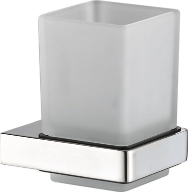 Plieger altea glashouder – bekerhouder badkamer - wandmontage – geborsteld chroom