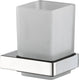 Plieger altea glashouder – bekerhouder badkamer - wandmontage – geborsteld chroom