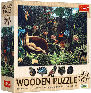 Trefl houten puzzel kunst henri rousseau 200 stukjes legpuzzel.