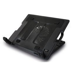 Act connectivity ac8110 laptopstandaard laptopkoeler (zwart, tot 17 in hoogte verstelbaar, 2-poorts hub)