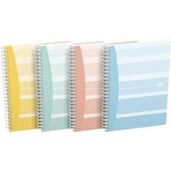 Collegeblok oxford 400154311 a5 kleurenassortiment pak 5 stuks
