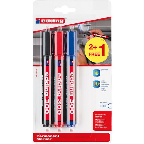 Permanent marker kleurenassortiment pk3