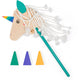 Bs toys houten eenhoorn stokpaard - 4dlg.
