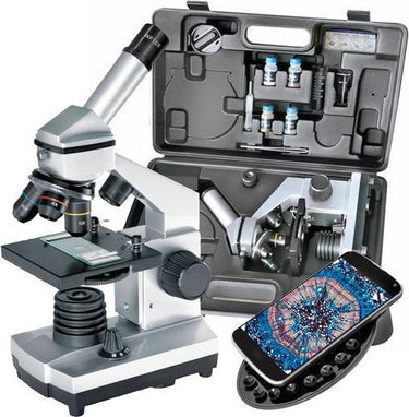 Bresser microscoop - biolux ca - 40x-1024x met koffer - incl. accessoires en smartphone-adapter
