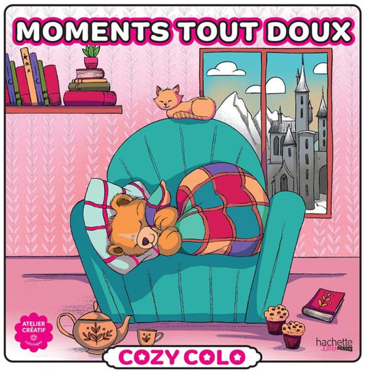 Hachette heroes cozy colo moments tout doux - hachette - kleurboek voor volwassenen en kinderen