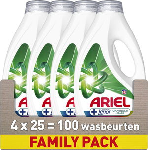 Ariel wasmiddel +touch of lenor unstoppables kleur - 4 x 25 wasbeurten