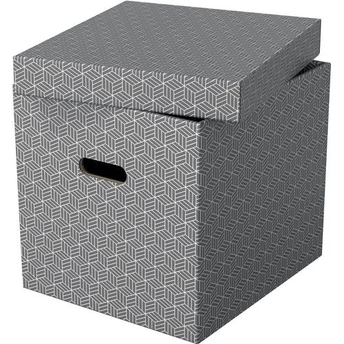 Esselte opbergdoos 628289 cube large 36 l grijs