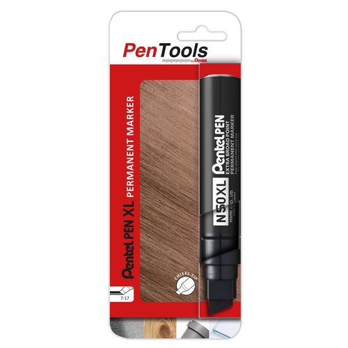 Permanent marker pentel n50xl beitelpunt zwart