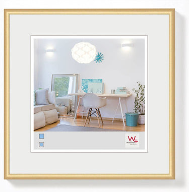 Walther new lifestyle - kunststof lijst - fotoformaat 20x20 cm - goud