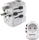Hama skross by reisstekker - world travel pro - eur (type e,f) naar world - 1x usb-a, 1x usb-c pd - wit