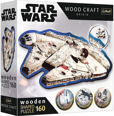 Trefl star wars houten puzzel millennium falcon 160 stukjes fsc.