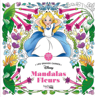 Hachette heroes les grands carrés disney mandalas fleurs - hachette - kleurboek voor volwassenen