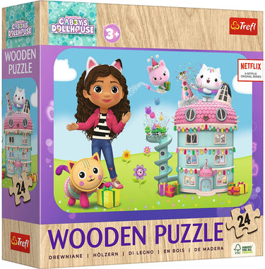 Trefl houten puzzel gabby's poppenhuis - vrolijke gabby en vrienden.
