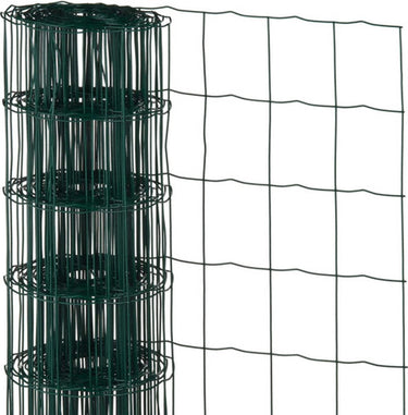 Nature - verzinkt staal gaas - 1 x 10m - groen - 100 x 75mm mazen