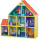 Gear2play peppa pig - groot houten speelhuis speelset - 65 cm - 9 kamers en 18 accessoires
