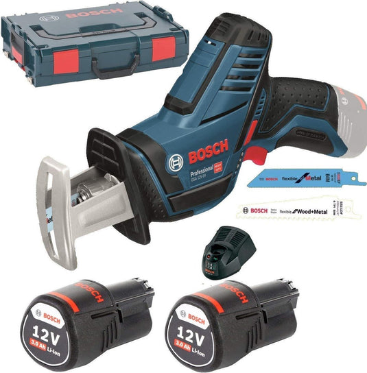 Bosch professional gsa 12v-14 reciprozaag - met 2x 12v accu en lader