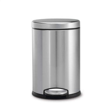Simplehuman prullenbak rond 4,5 l - zilver - rvs