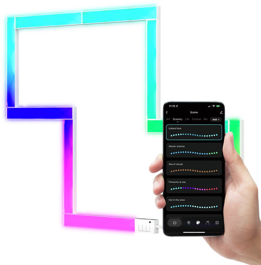 Trust gxt905 vybz rgb licht balken – 9 lampen - met app afstandsbediening - led lamp - wandlamp binnen - game verlichting - amazon alexa google assistant
