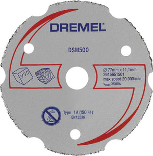 Dremel dsm500 2615s500jb doorslijpschijf recht 77 mm 1 stuk(s) hardhout, zacht hout, multiplex, laminaat, kunststof, gi
