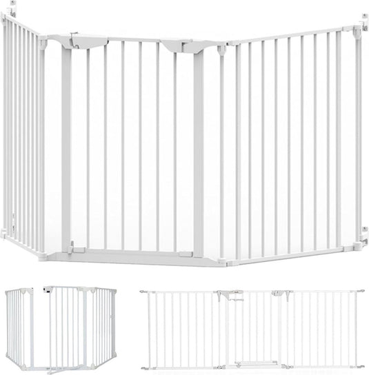 Noma configure gate veiligheidshekje 3 panelen wit | room divider | traphekje | hondenhekje | 64 t m 197,5 cm