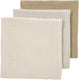 Meyco baby uni pre-washed hydrofiele doeken - 3-pack - pre-washed hydrofiel - soft sand greige taupe - 70x70cm