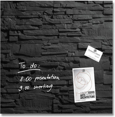 Sigel glasmagneetbord - artverum - 48x48cm - antraciet leisteen - si-gl169