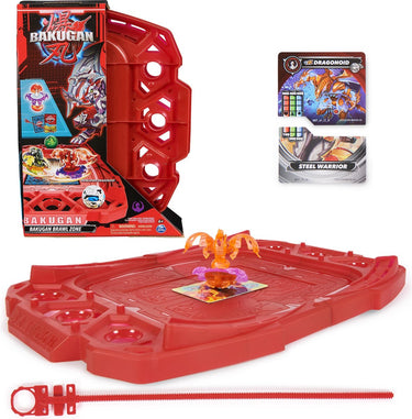Bakugan - brawl zone compacte speelset met special attack dragonoid-actiefiguur en ruilkaarten - reisformaat