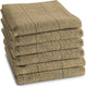 Ddddd - 6x keukendoek - fence - 50x55 cm - zandkleur - 6 stuks
