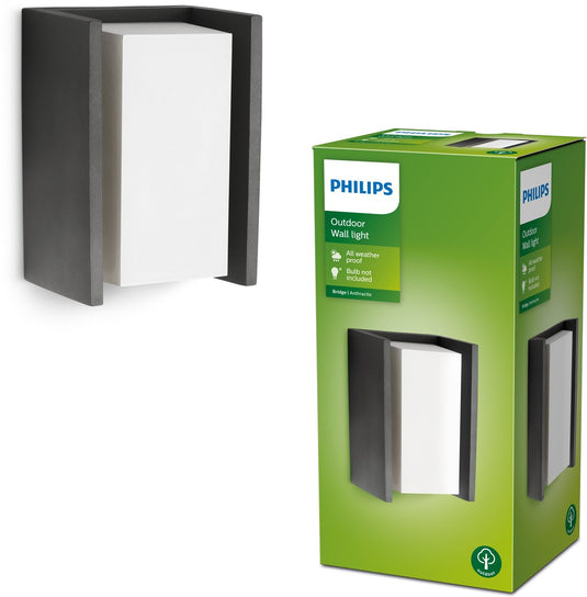 Philips led philips bridge buitenwandlamp - antraciet